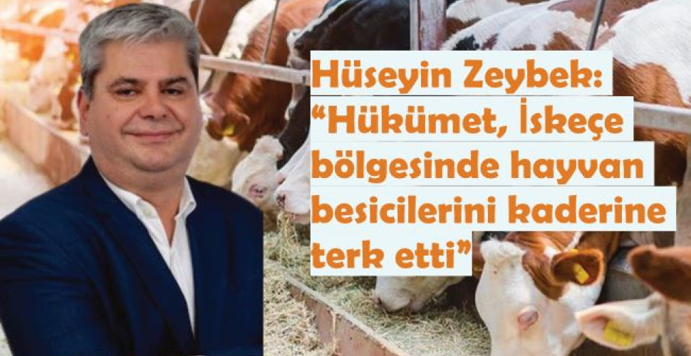Hüseyin Zeybek: “Hükümet, İskeçe bölgesinde hayvan besicilerini kaderine terk etti”